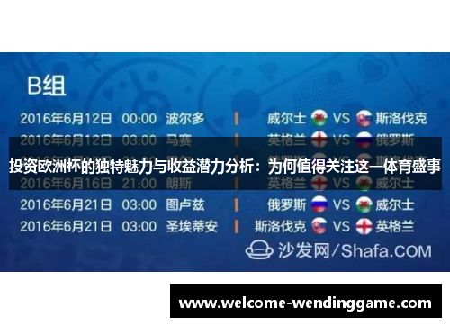 投资欧洲杯的独特魅力与收益潜力分析：为何值得关注这一体育盛事